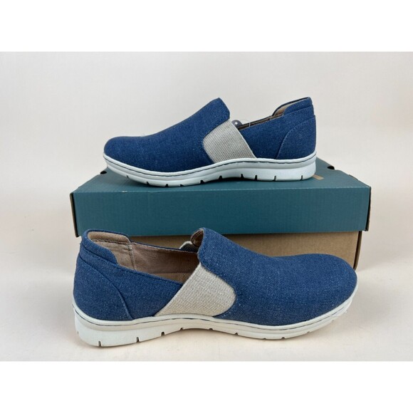 b.o.c Seaham Comfort Slip On Sneakers Womens 7 M Blue Canvas Casual Shoes NWB - Picture 1 of 12